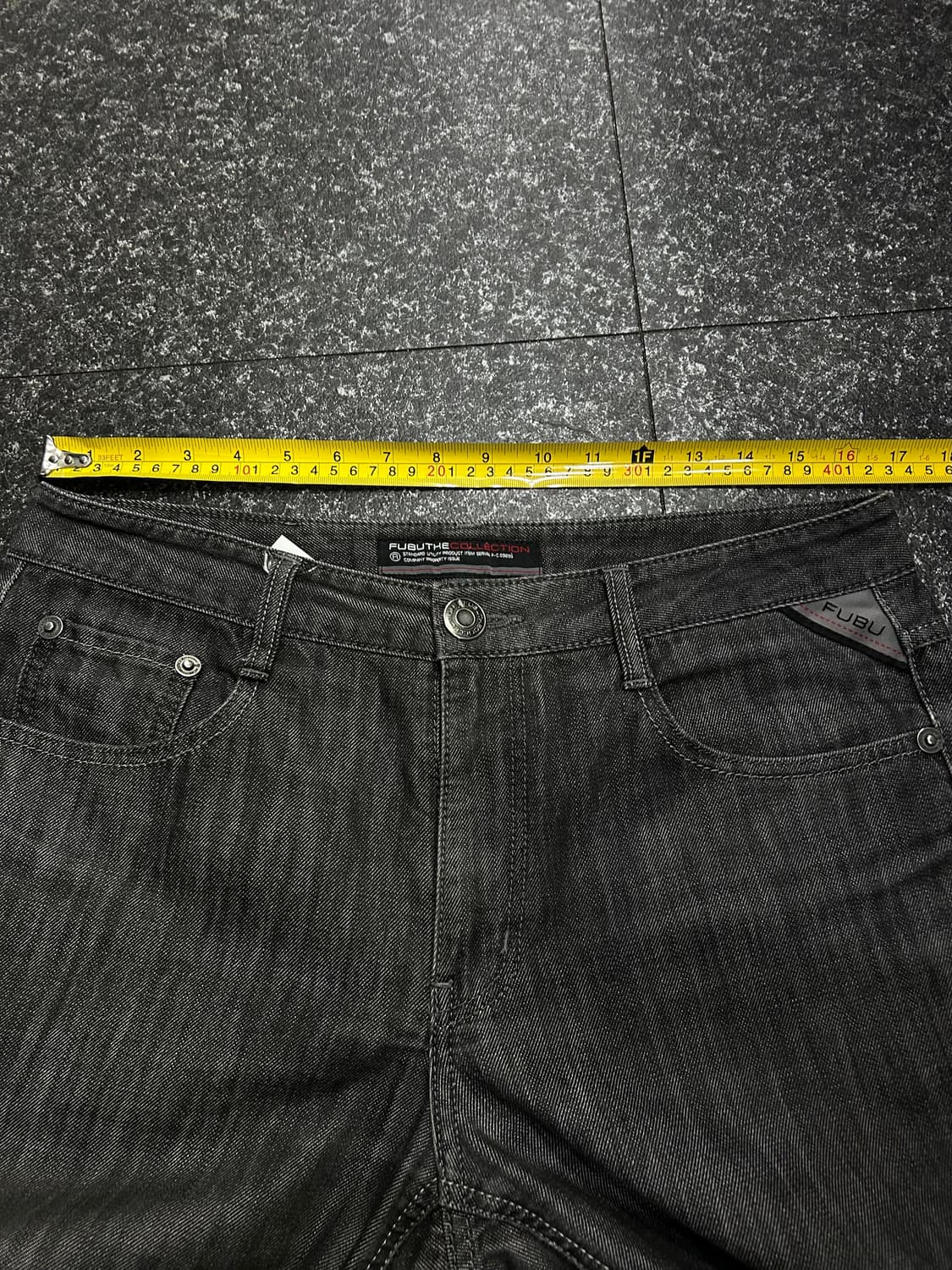 FUBU 후부 00s 빈티지 그레이 데님 팬츠 그레이진 블랙 32인치 상품이미지6