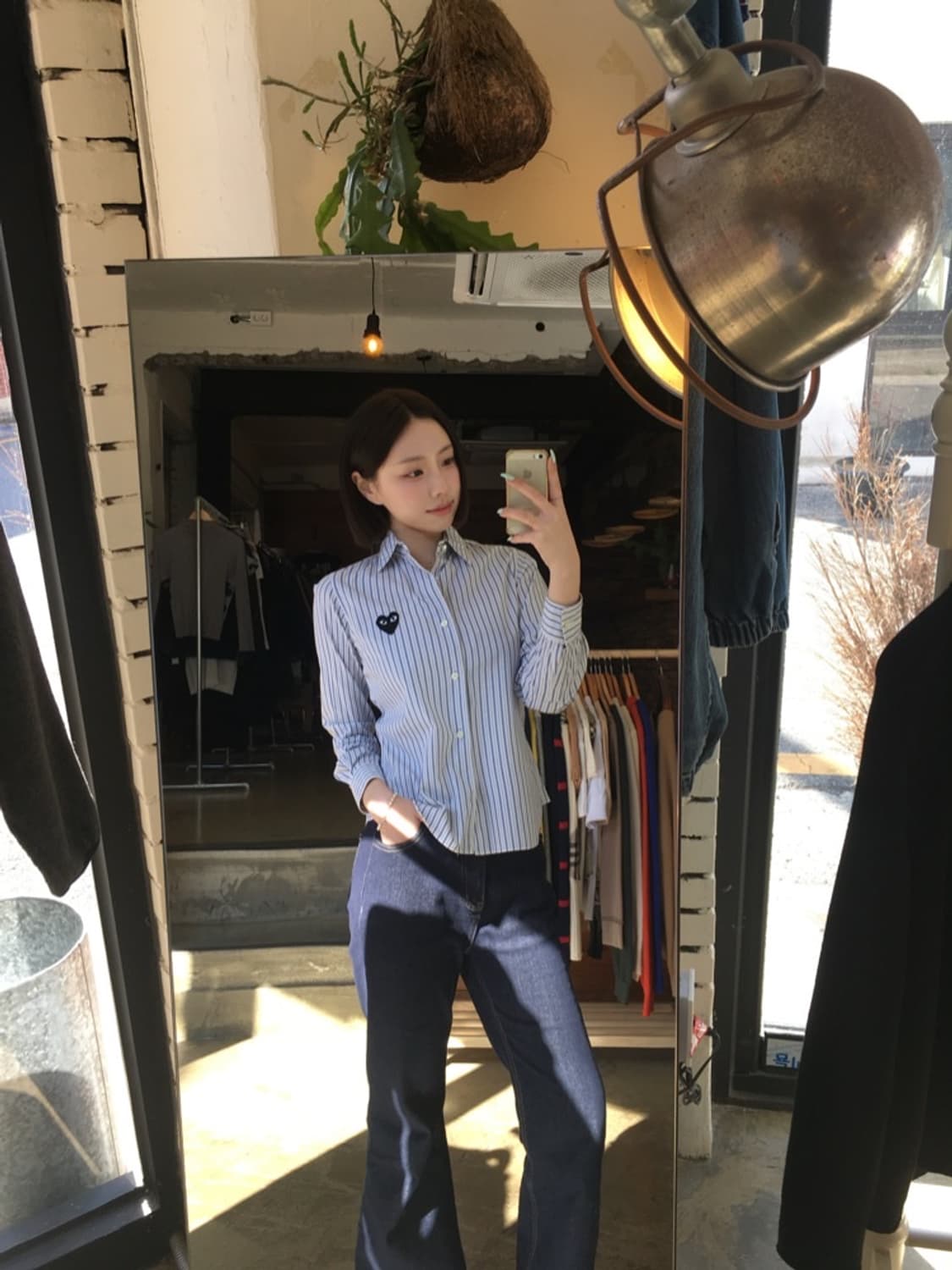 16432 - 꼼데가르송 블랙 와펜 스트라이프 셔츠 상품이미지1