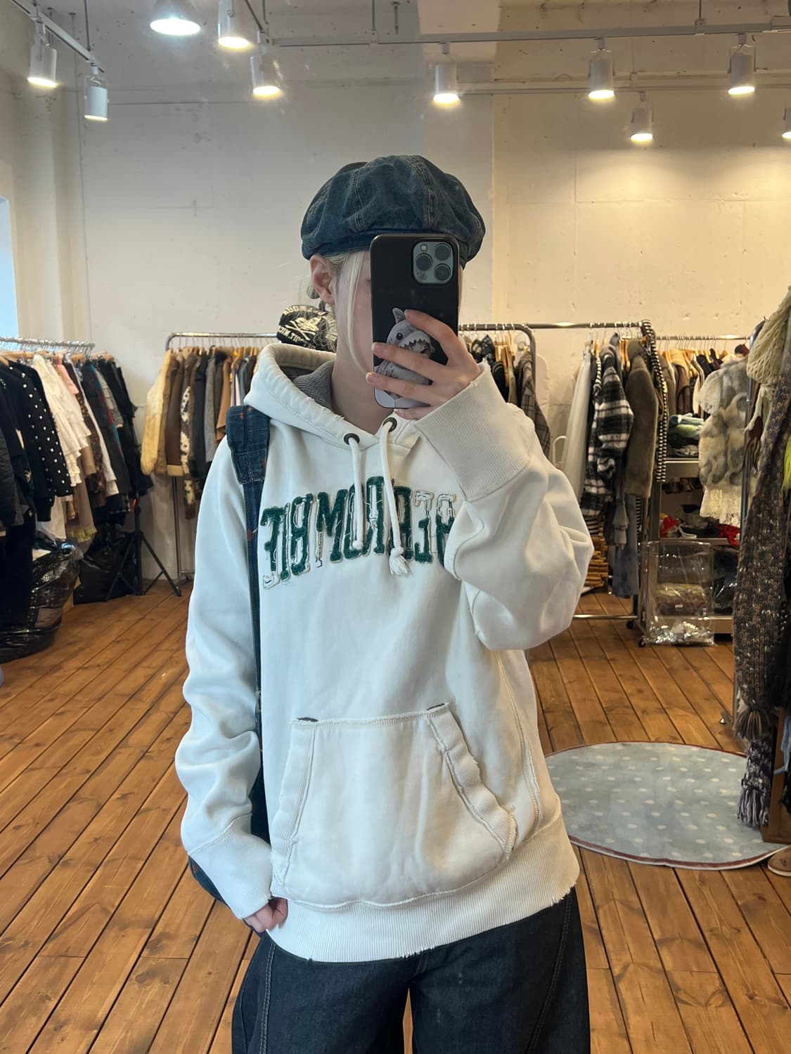 아베크롬비 화이트 로고 후드티 상품이미지2