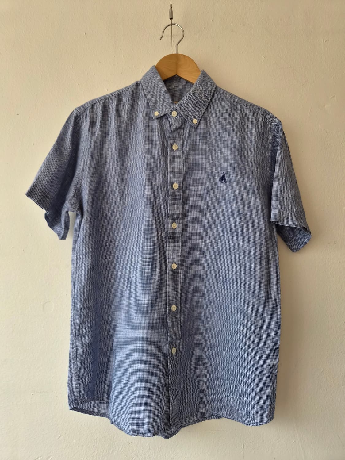 빈폴 남성 잔체크린넨반팔셔츠 100사이즈 상품이미지2