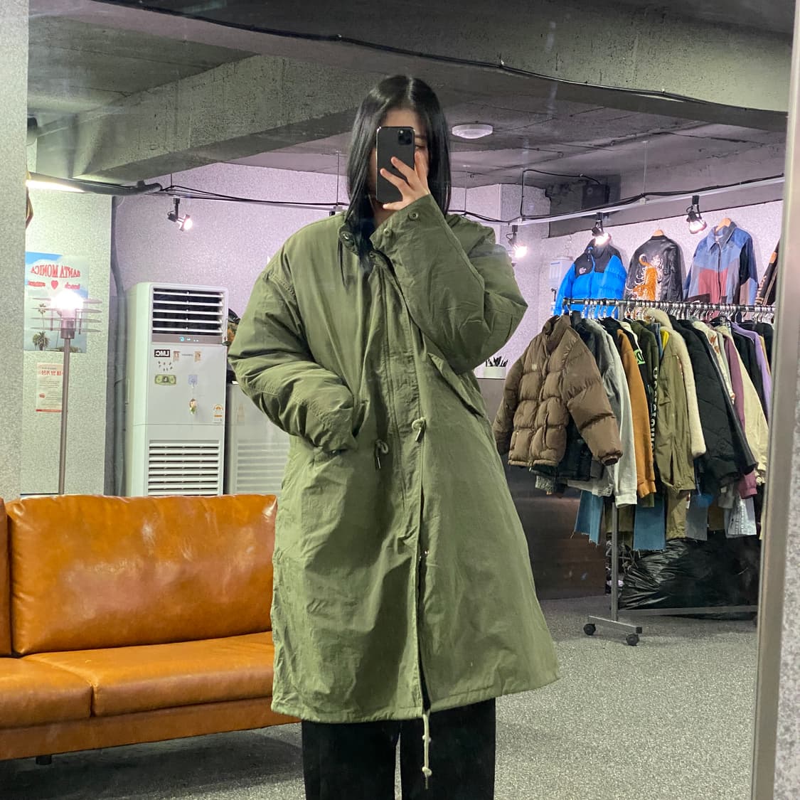 빈티지 THEN 피쉬테일 카키 야상 자켓 B3967 상품이미지1