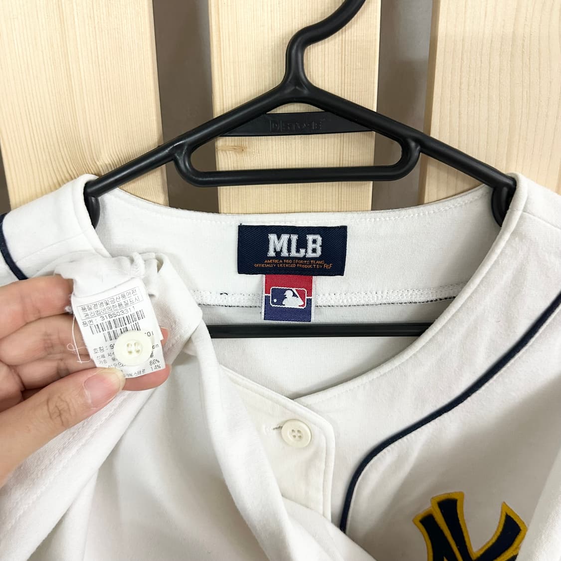 (S) MLB 뉴욕 양키스 반팔 야구 유니폼 흰색 상품이미지5