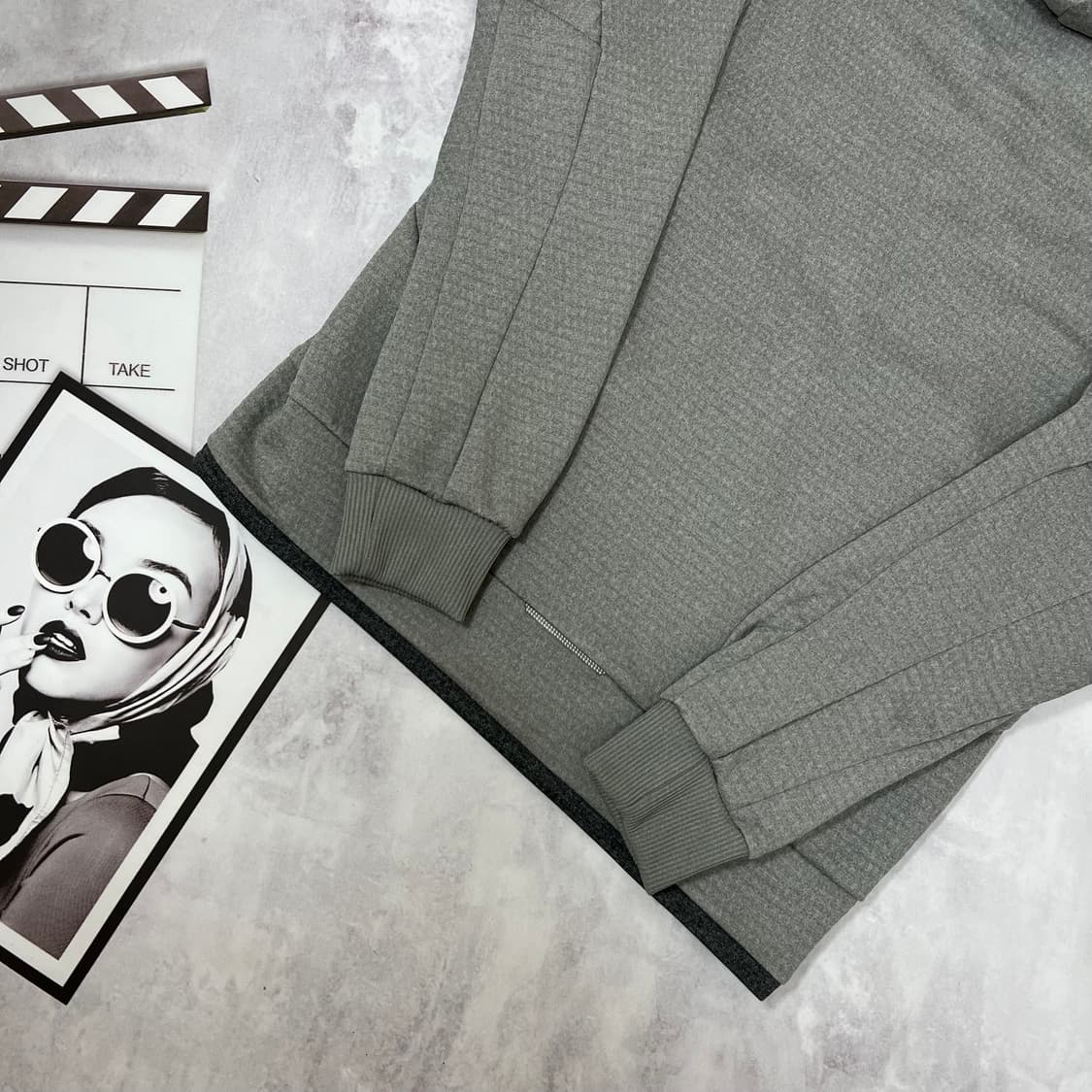 오클리 써클 로고 후드 집업 그레이 상품이미지8