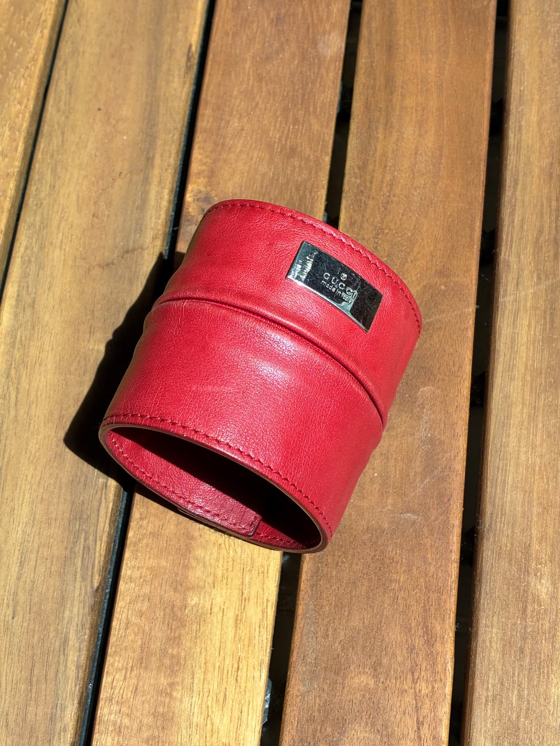 Gucci by Tom ford 레더 벨크로 브레이슬릿 상품이미지1