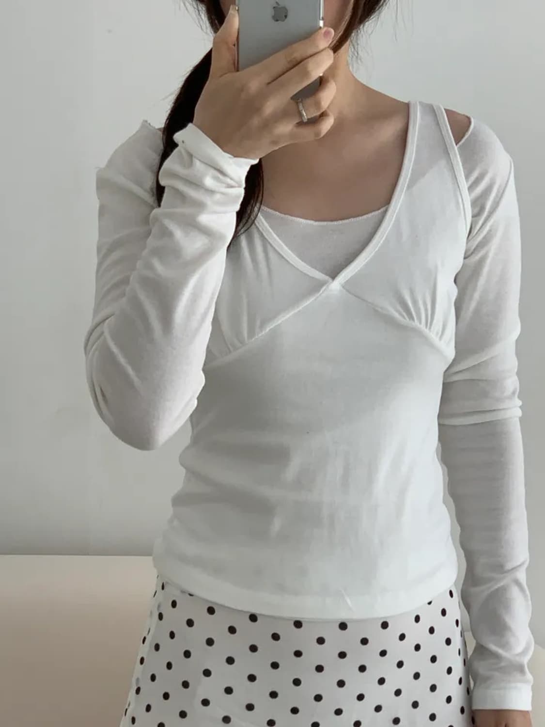 (새상품)레이어드 티셔츠 상품이미지3