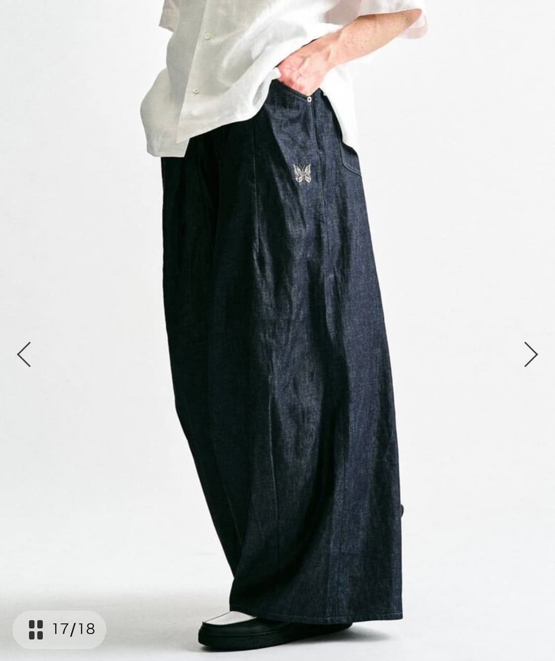 Needles H.D. 데님 6온스 버기 팬츠 417 EDIFICE XS 상품이미지3