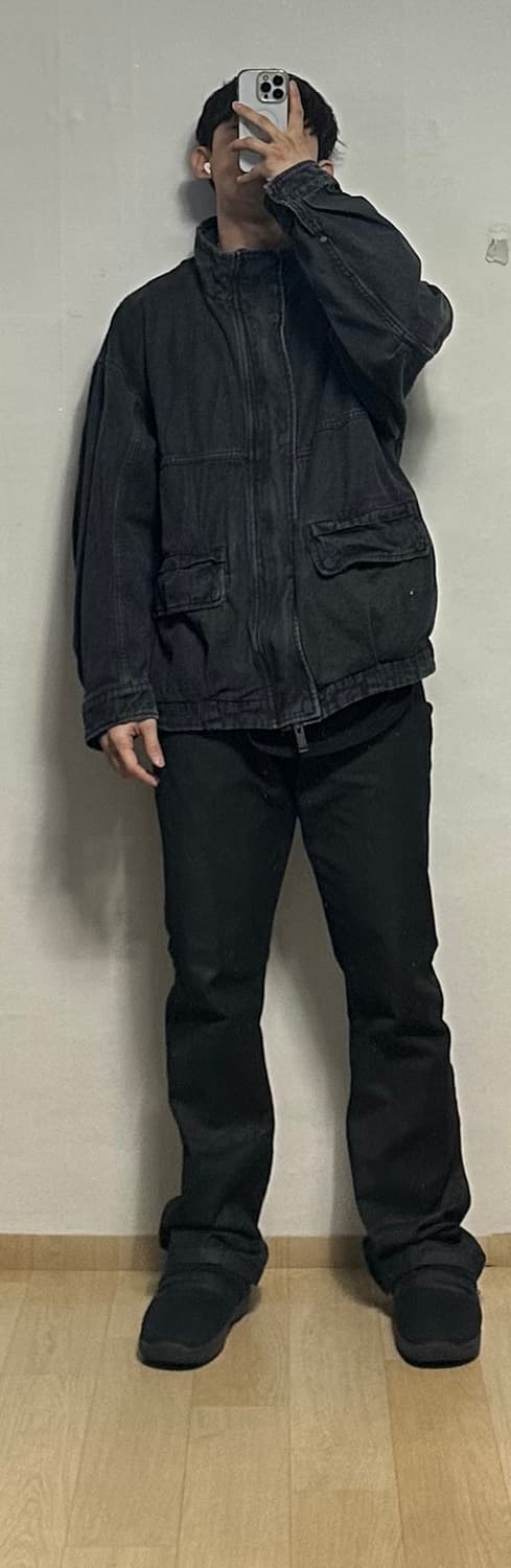 일꼬르소 벌룬핏 하이넥 데님 자켓 상품이미지5