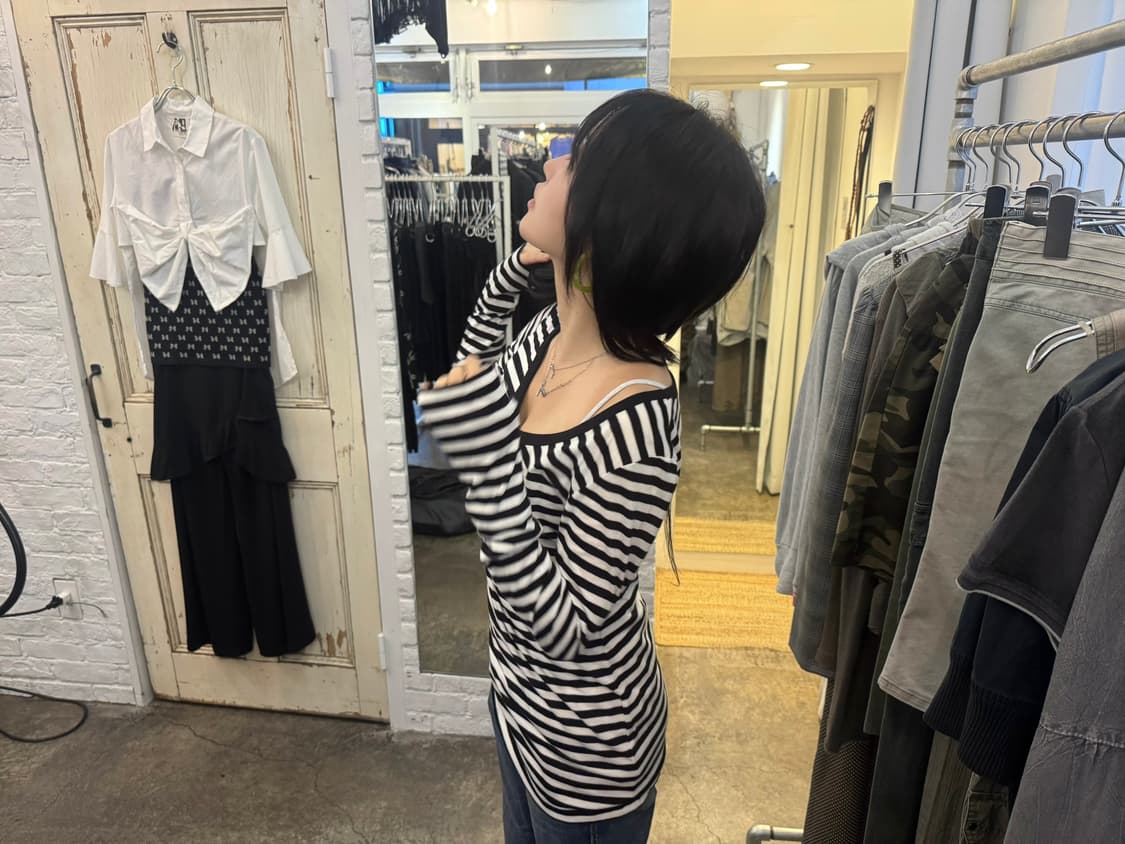KNICK KNACK 스트라이프 롱슬리브 상품이미지2