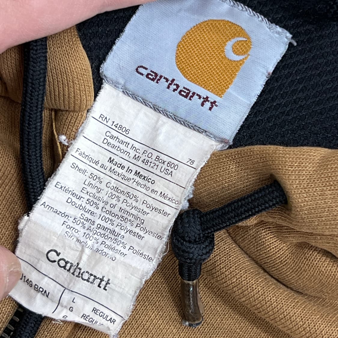 carhartt 칼하트 J149 써멀 된장 후드집업 L 상품이미지4