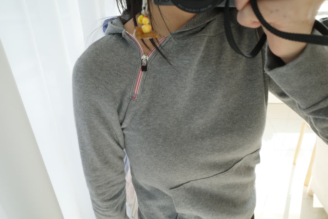 Asymmetric zipper hoodie  상품이미지6
