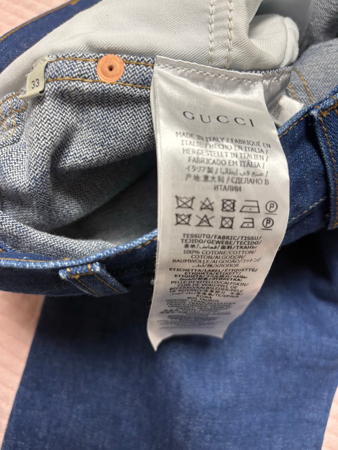 구찌와 디즈니 콜라보 데님 팬츠 33 상품이미지5