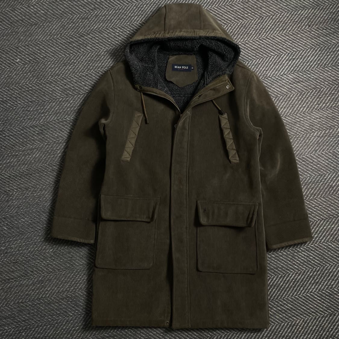 빈폴 스포츠 양털 라이닝 코듀로이 후드 코트o 4954 상품이미지1