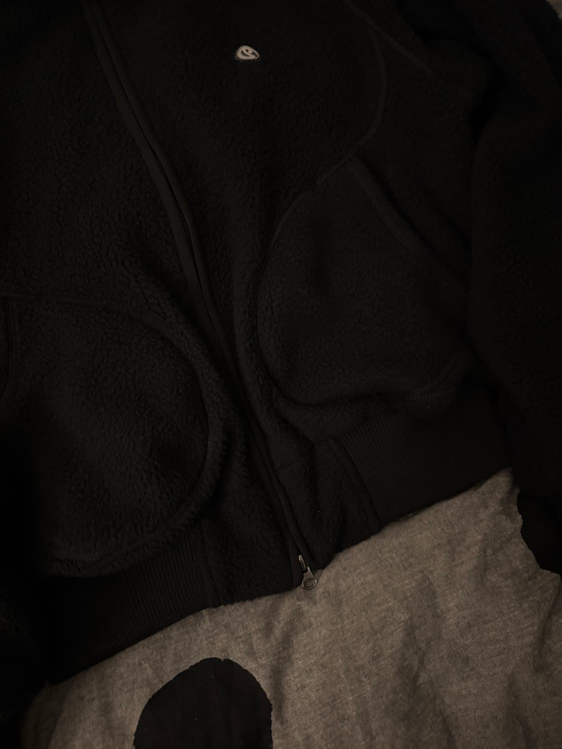 코이세이오 라운드 카라 플리스 자켓 블랙 상품이미지5