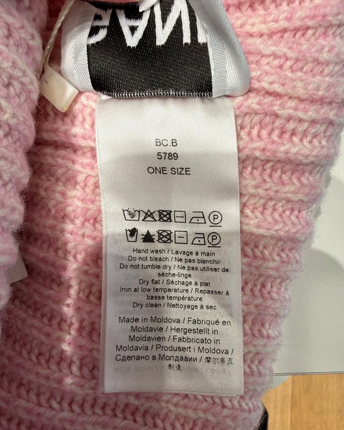 가니 핑크 로고 울 비니  상품이미지7