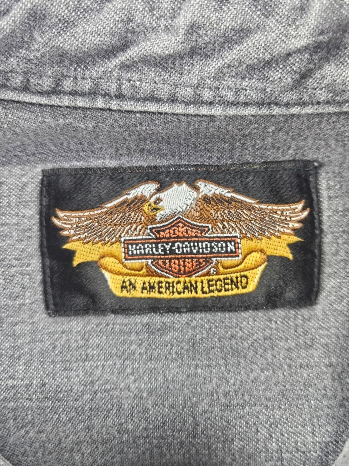할리데이비슨 95주년 윙즈 그레이 포켓 셔츠 ( M추정 ) / 11588 상품이미지9