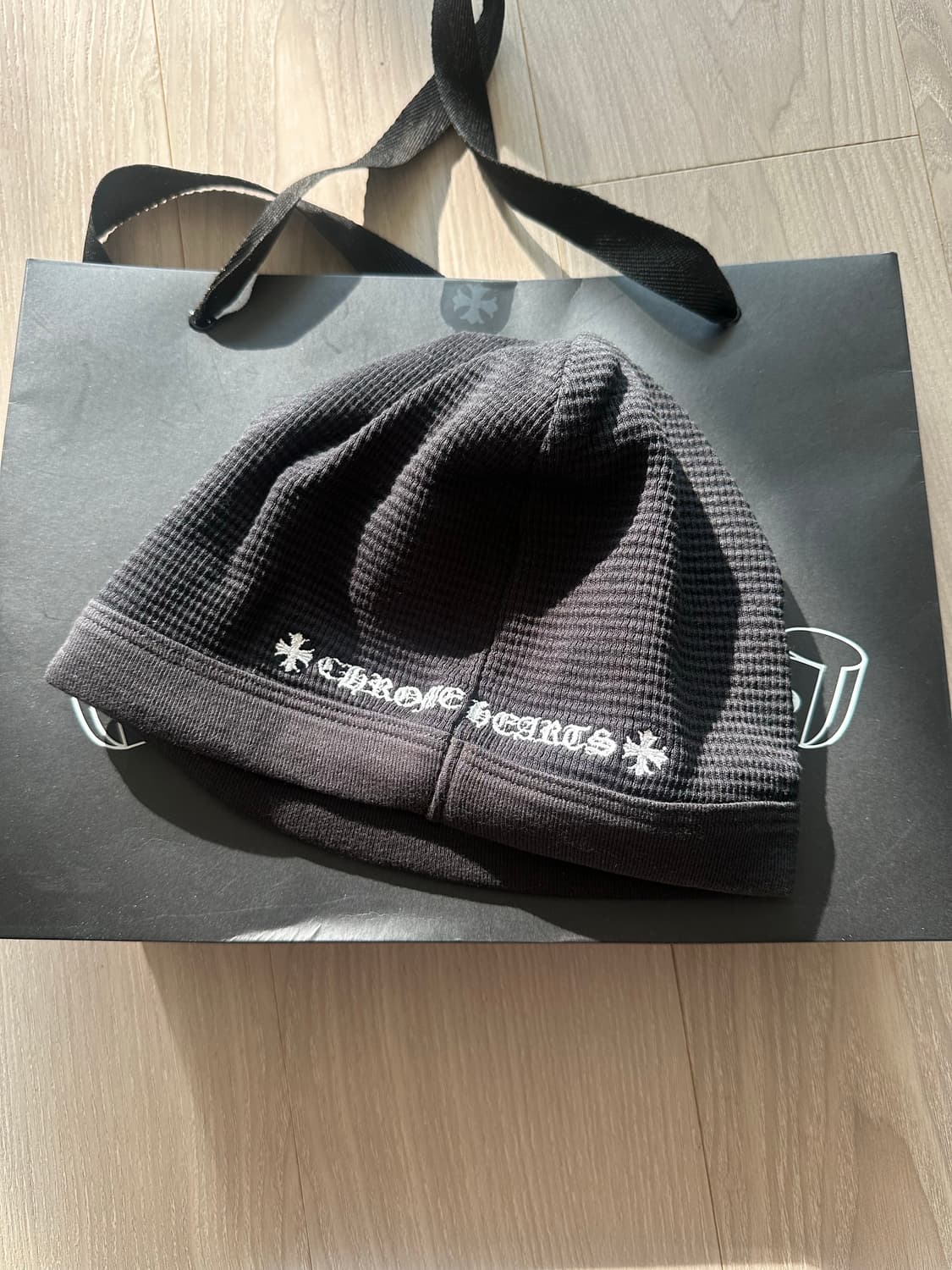 크롬하츠 스컬 크로스 로고 와플 비니 새상품 상품이미지2