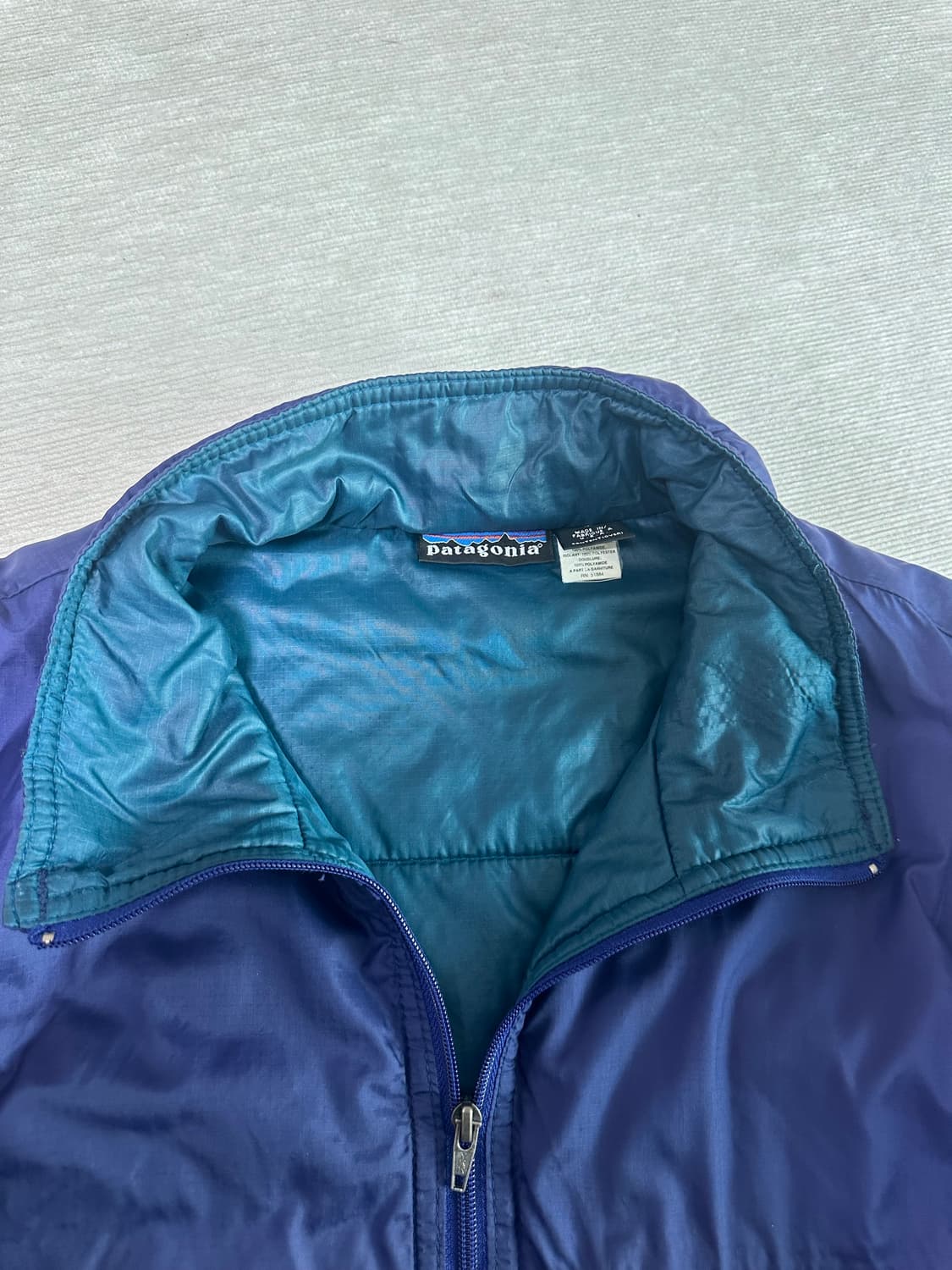 90s 파타고니아 빈티지 퍼프볼 풀오버 퍼플 청록 상품이미지3