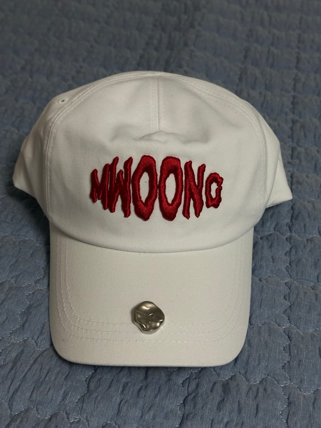 [Free] MWOONG 뭉 피어싱 볼캡 화이트 상품이미지1