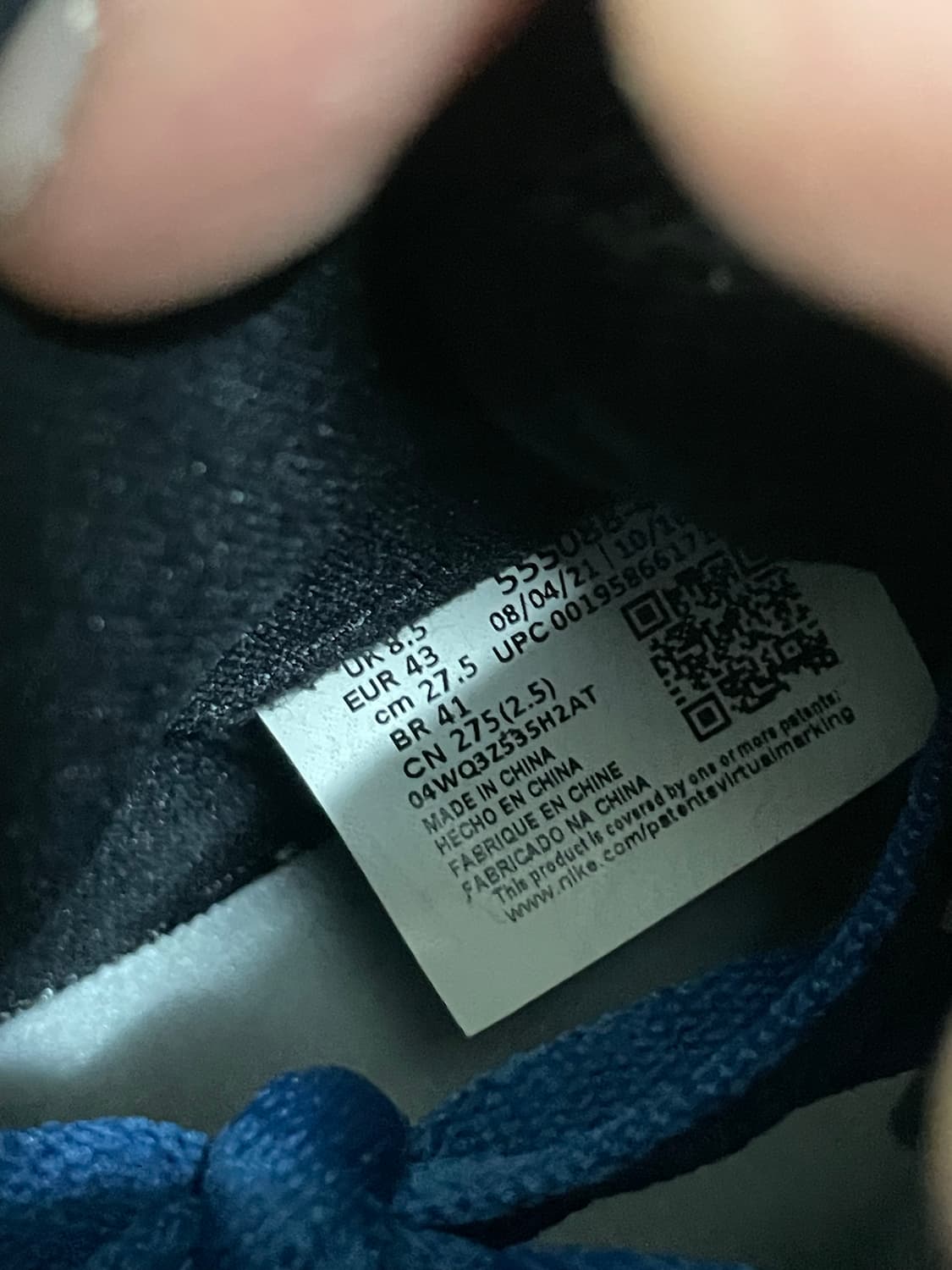 나이키 조던1 레트로 하이 블루 275 상품이미지8