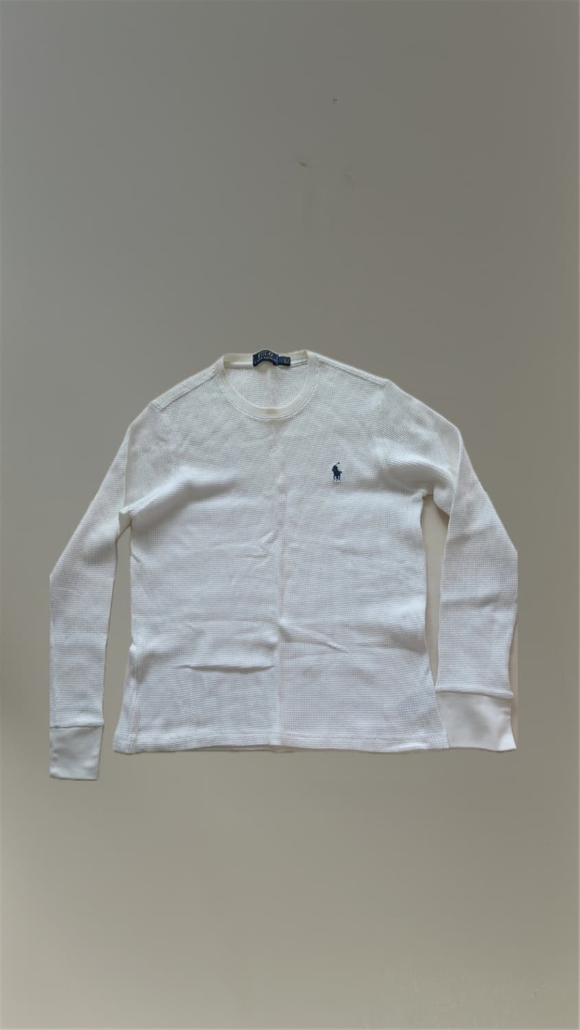 여성 폴로 랄프로렌 슬림핏 와플 티셔츠 맨투맨 상품이미지1