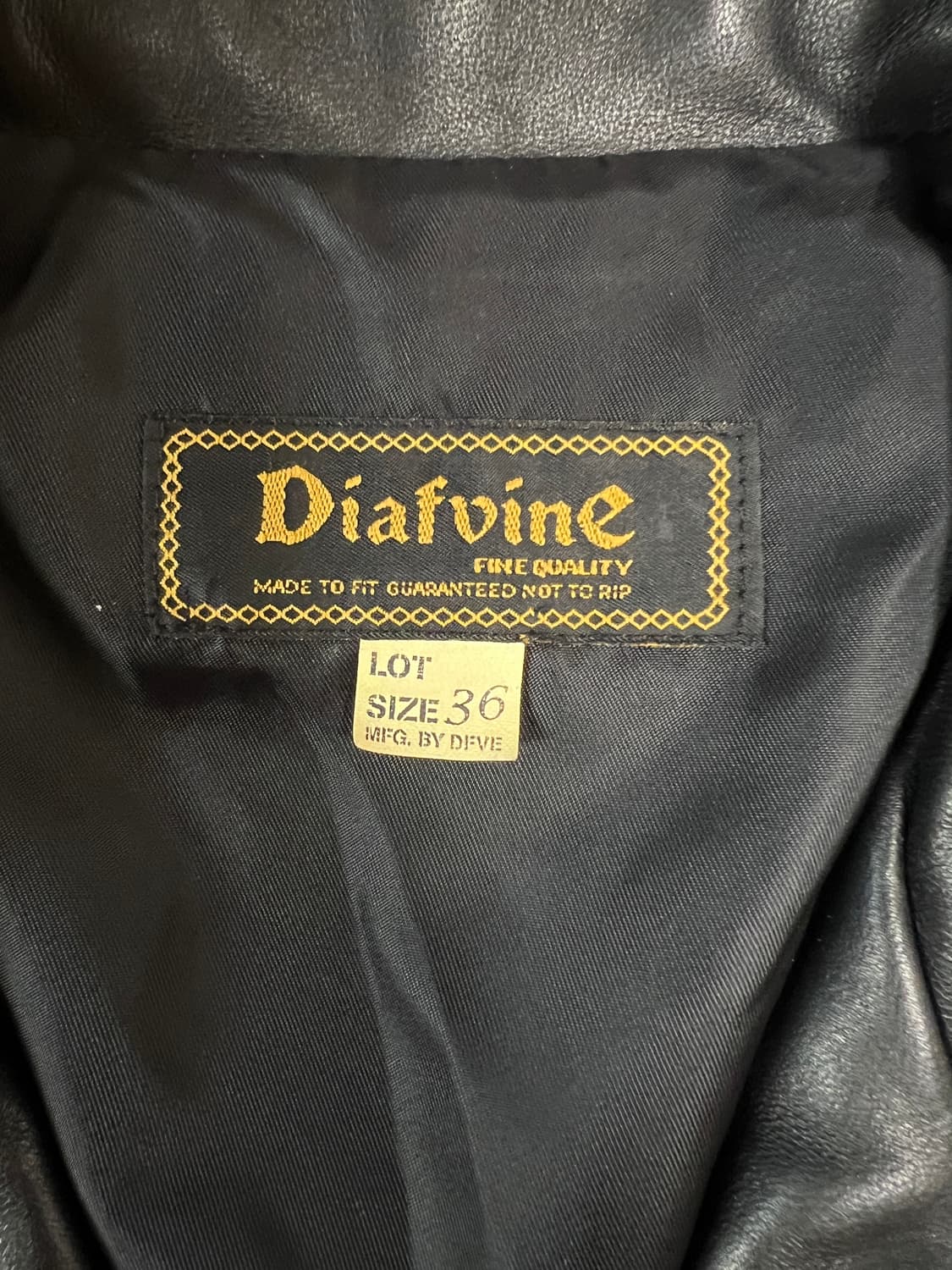 [36] 디아프바인 램스킨 죠니 더블 라이더자켓 블랙 상품이미지7