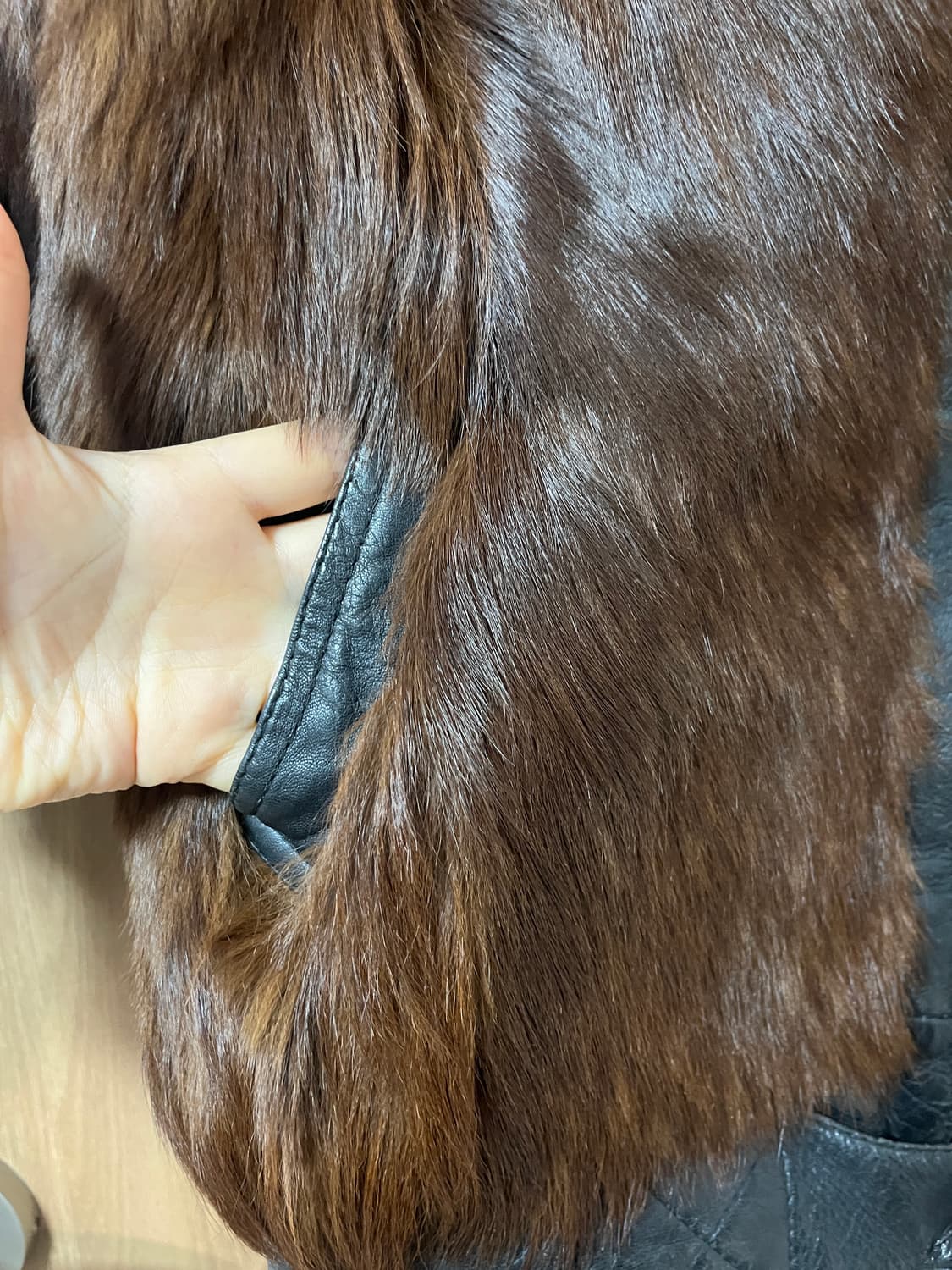 브라운 퍼 자켓 상품이미지4