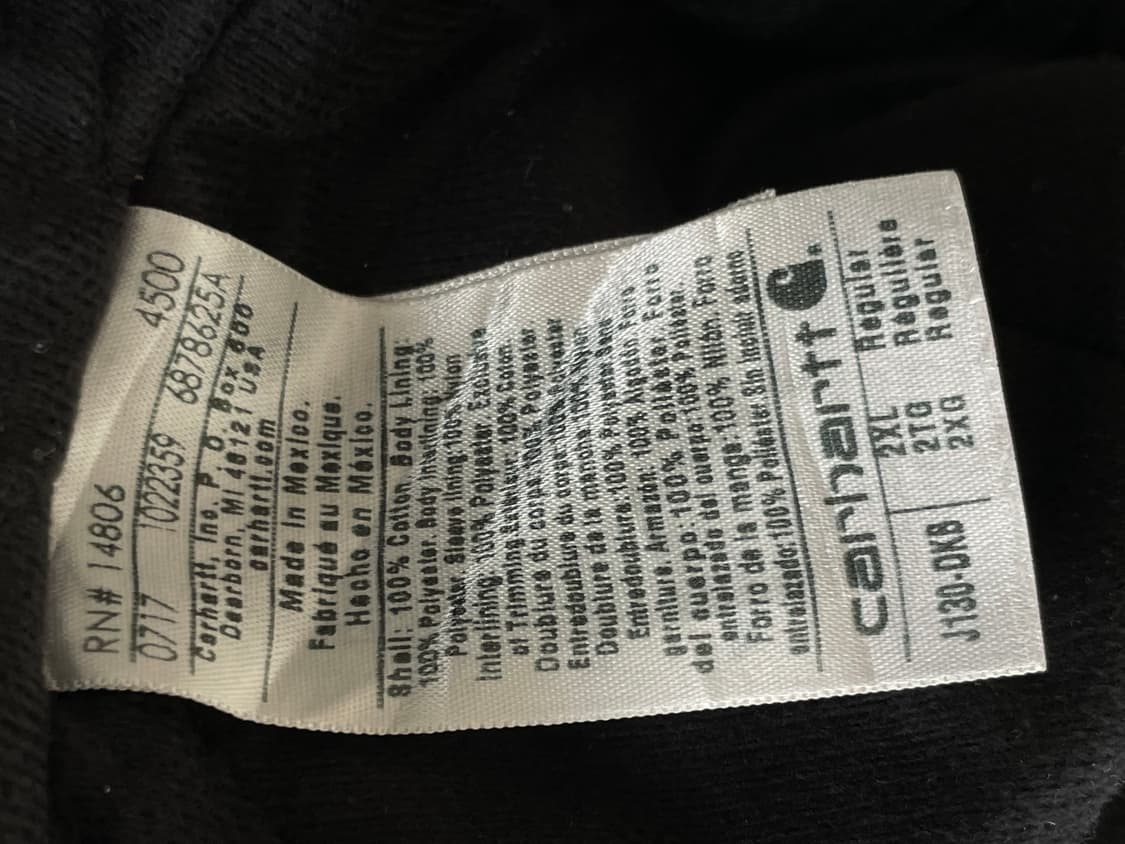 칼하트 액티브 자켓 J130 2XL 브라운 상품이미지7