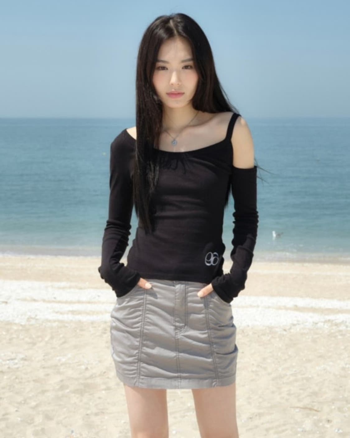 애즈온 벌룬 스커트 블랙 상품이미지1