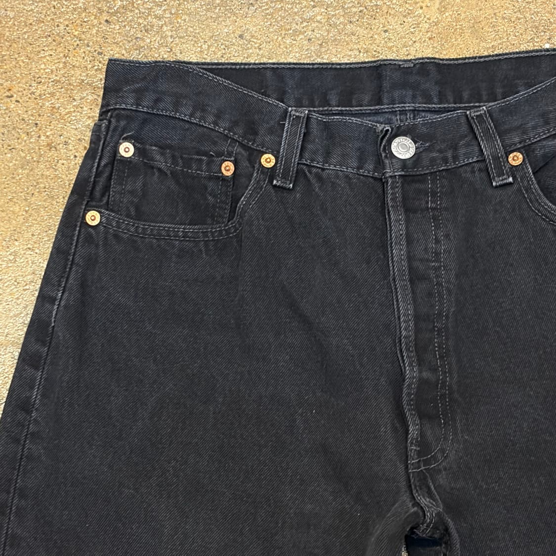 90s Made in USA 빈티지 리바이스 501 블랙진 청바지 상품이미지3