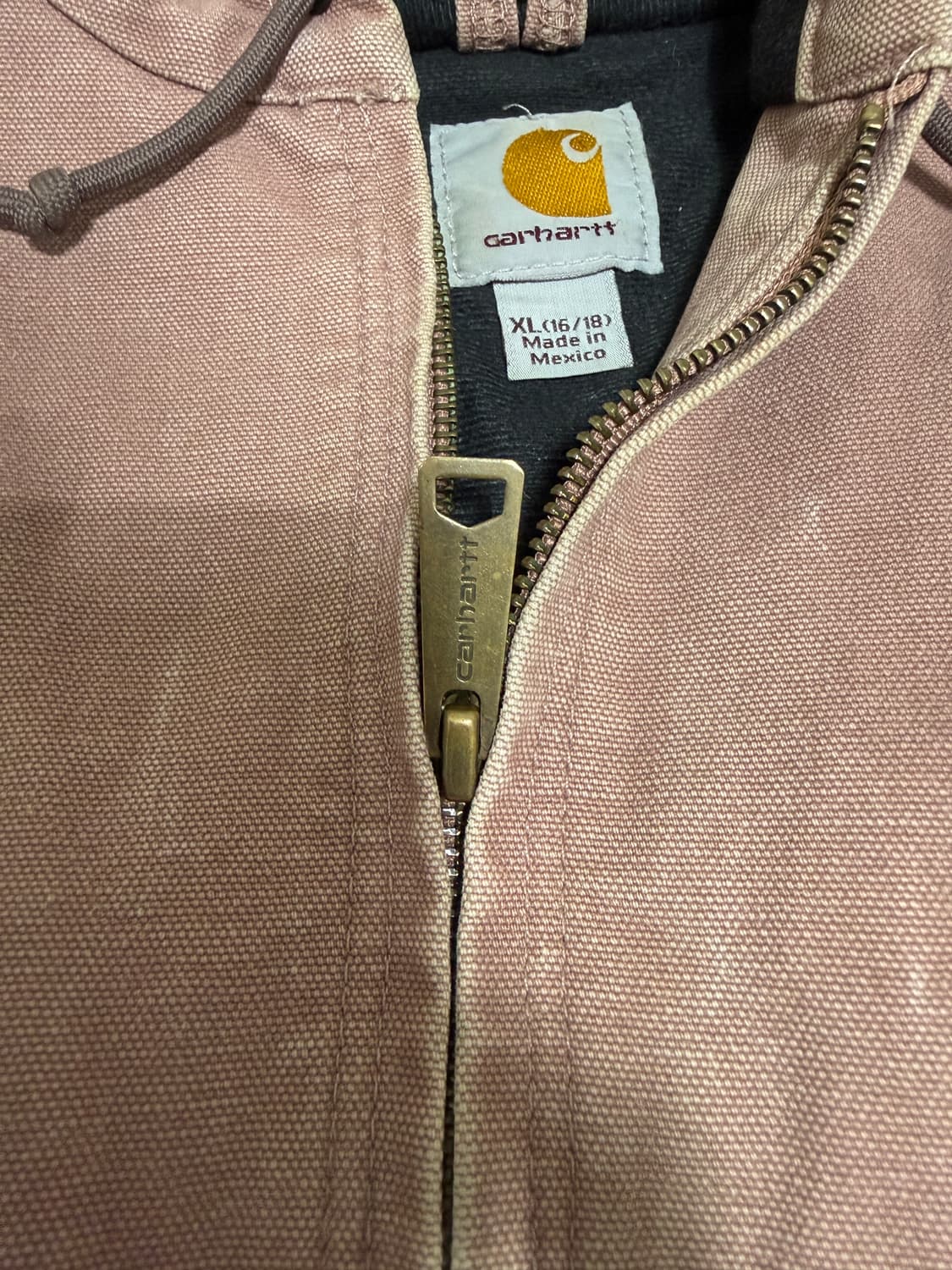 칼하트 후드 짚업 자켓 핑크 M/L 상품이미지4