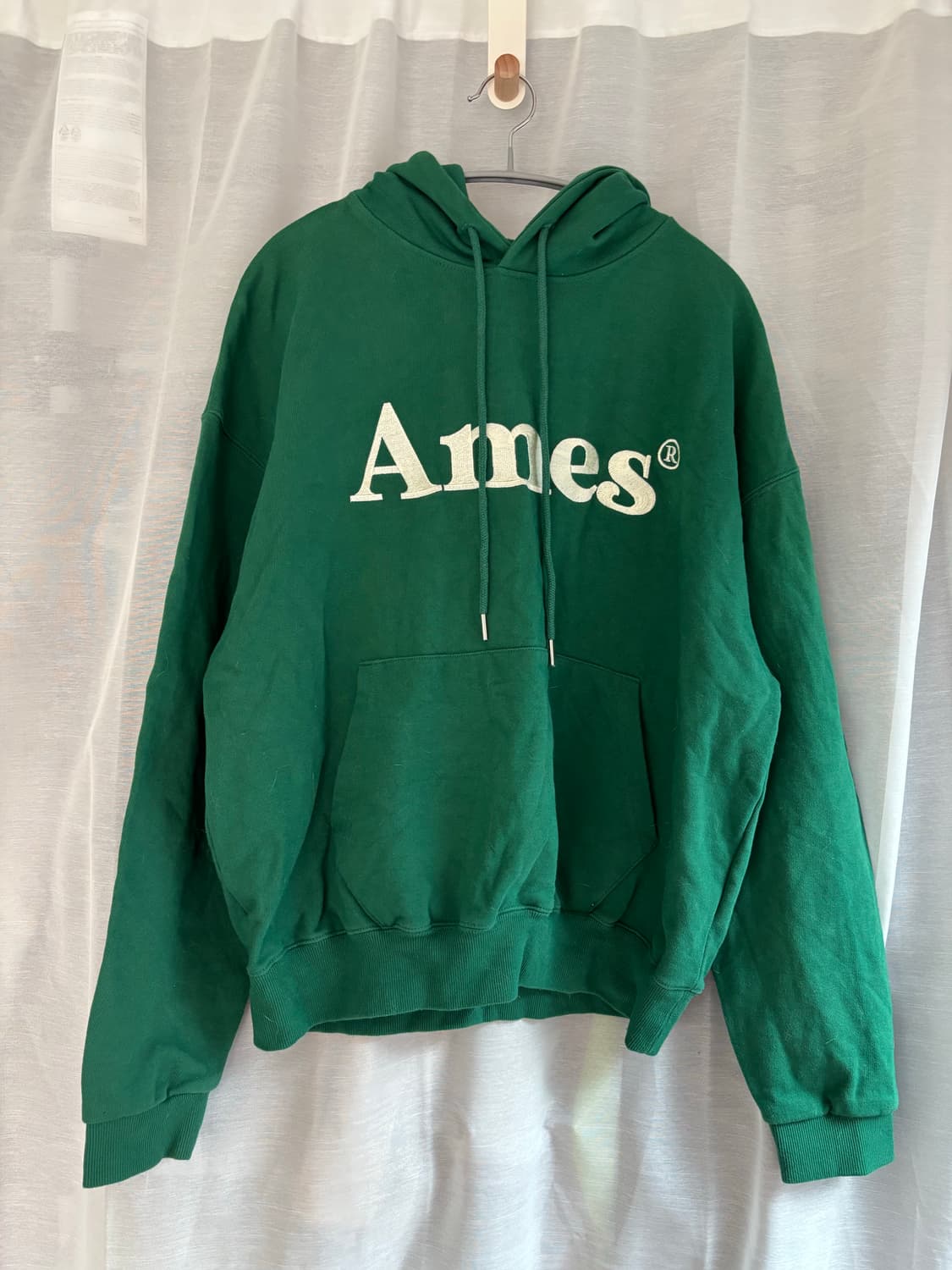 아메스 BASIC LOGO HOODIE GREEN 상품이미지1