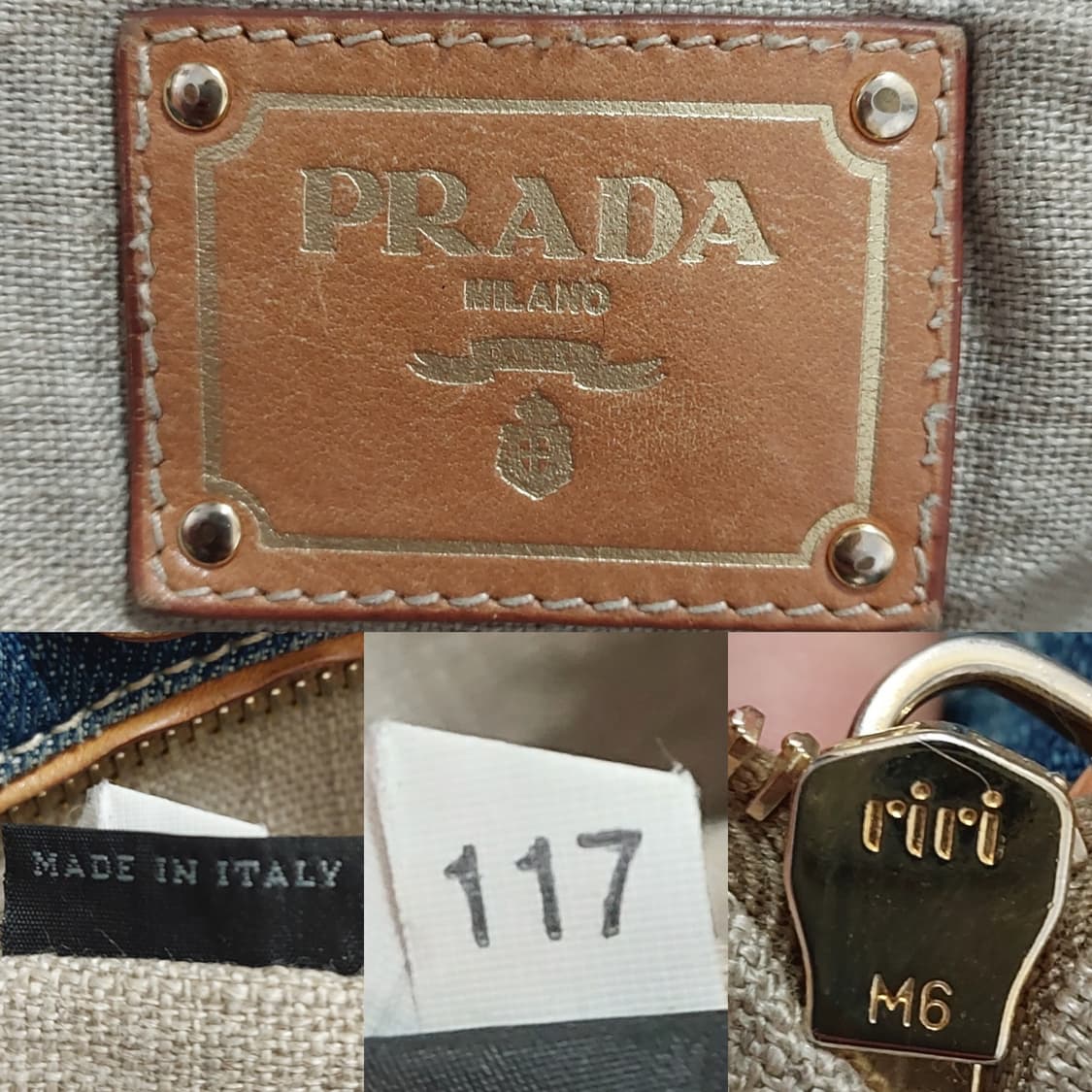 프라다 블루 데님 토트백 2way (정품) 상품이미지9