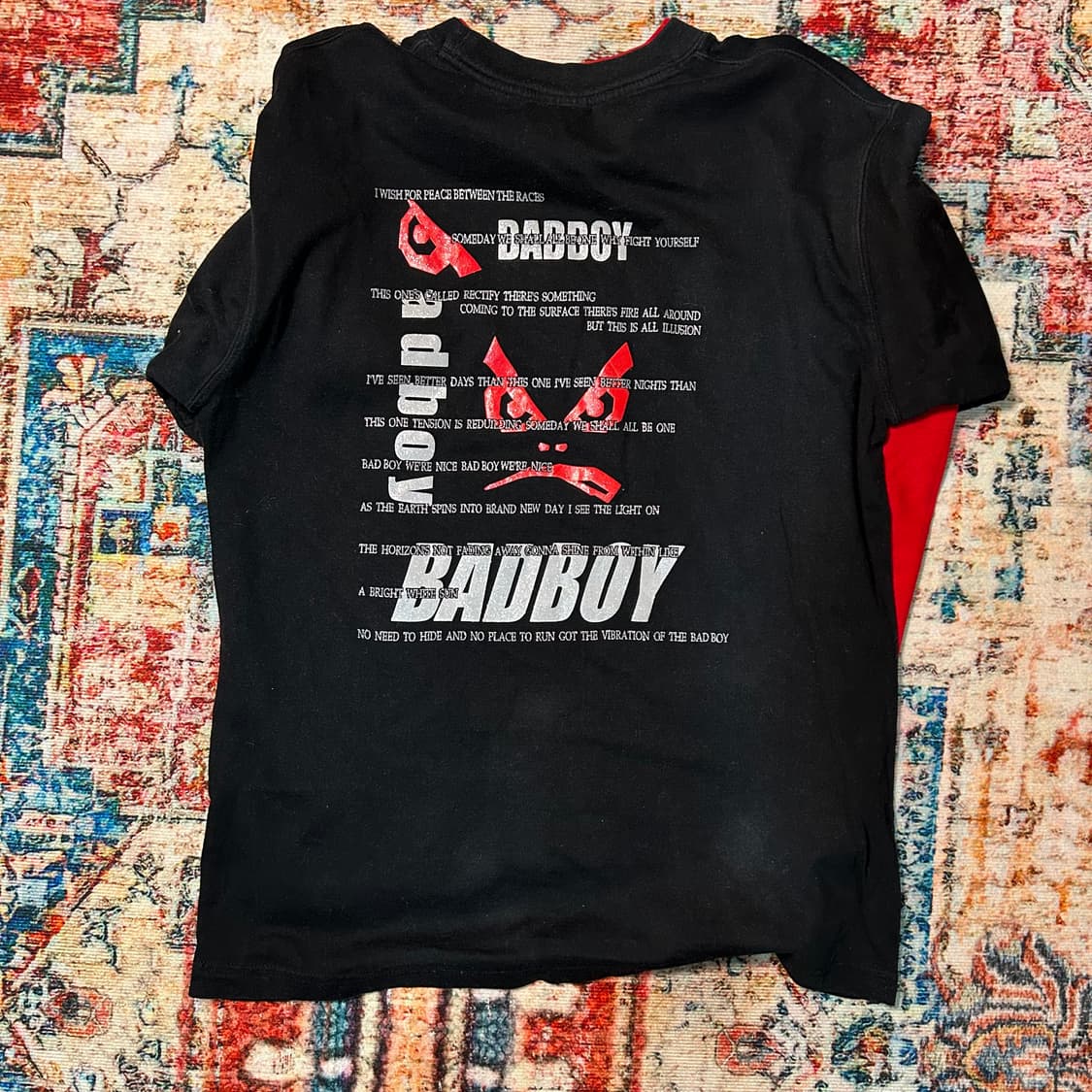 [M] 배드보이 글로시 프린팅 레이어드 롱슬리브 상품이미지2