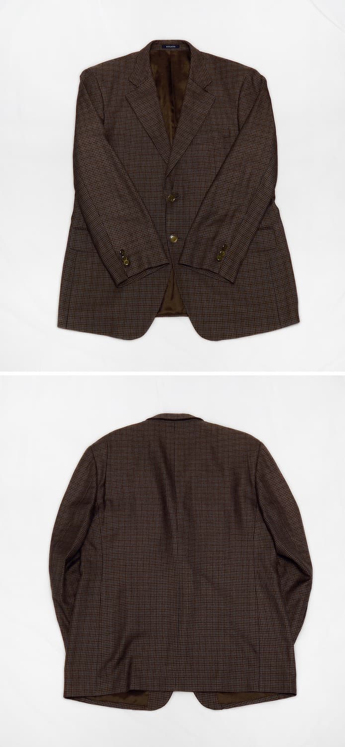 로가디스 골든텍스 울실크 체크 블레이저 자켓 (100) 상품이미지3