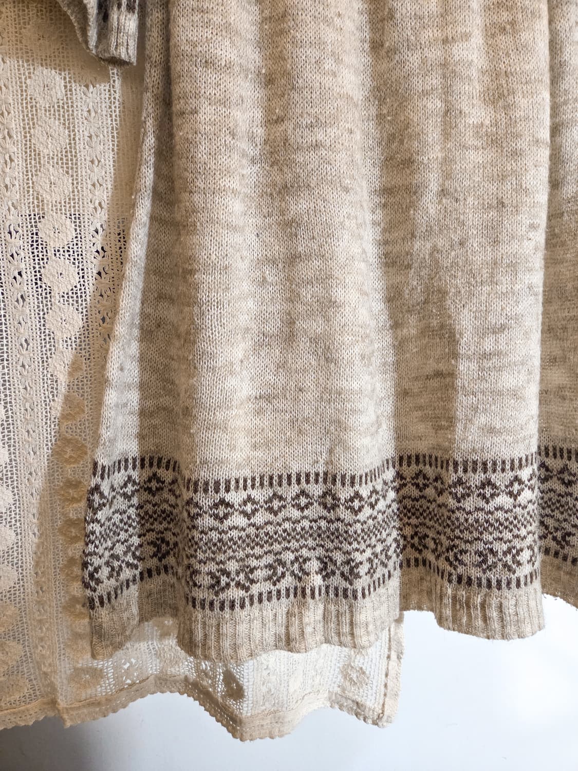 노르딕 패턴 반팔 니트 상품이미지3