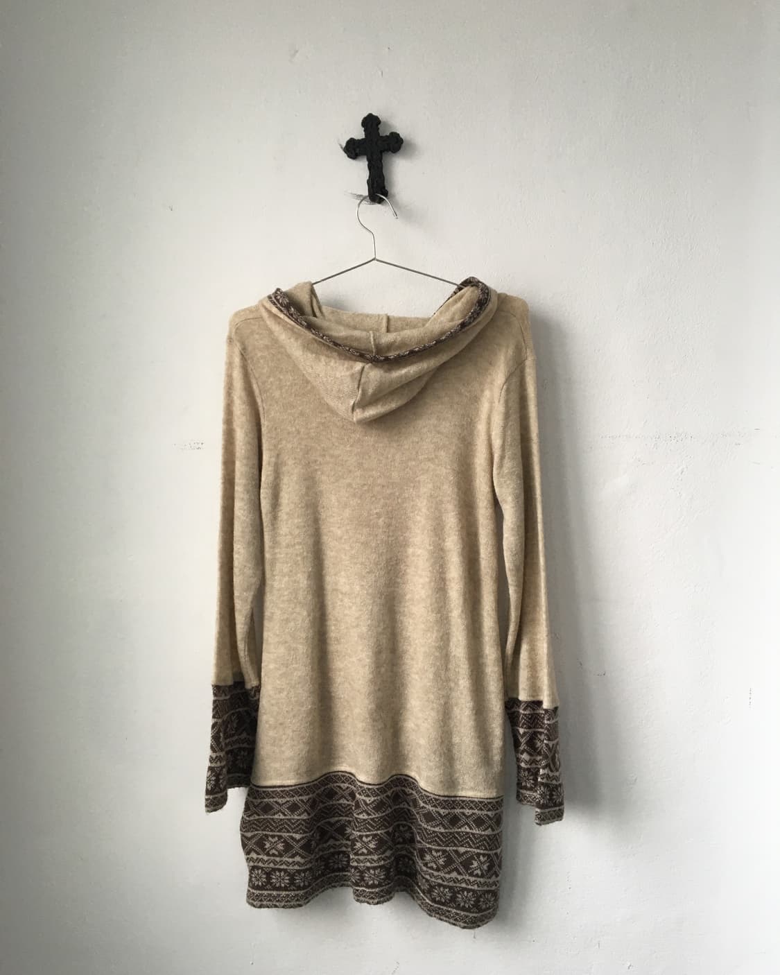 Snow pattern hood knit onepiece 상품이미지3