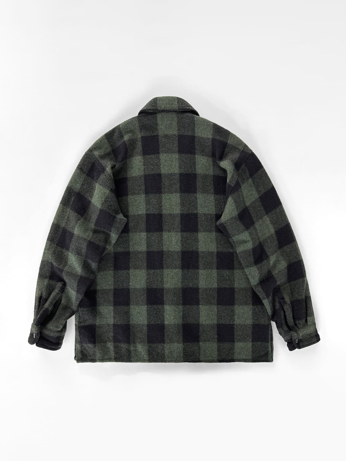 90s 빈티지 아네스베 옴브 버팔로 체크 울 집업 자켓 상품이미지2