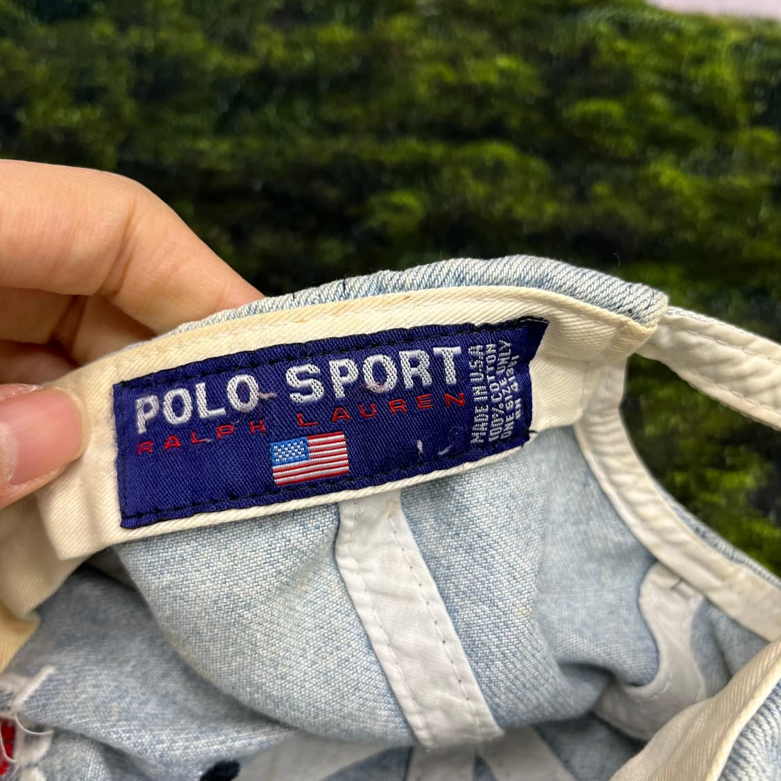 [OS] 폴로 성조기 로고 데님 볼캡 상품이미지9