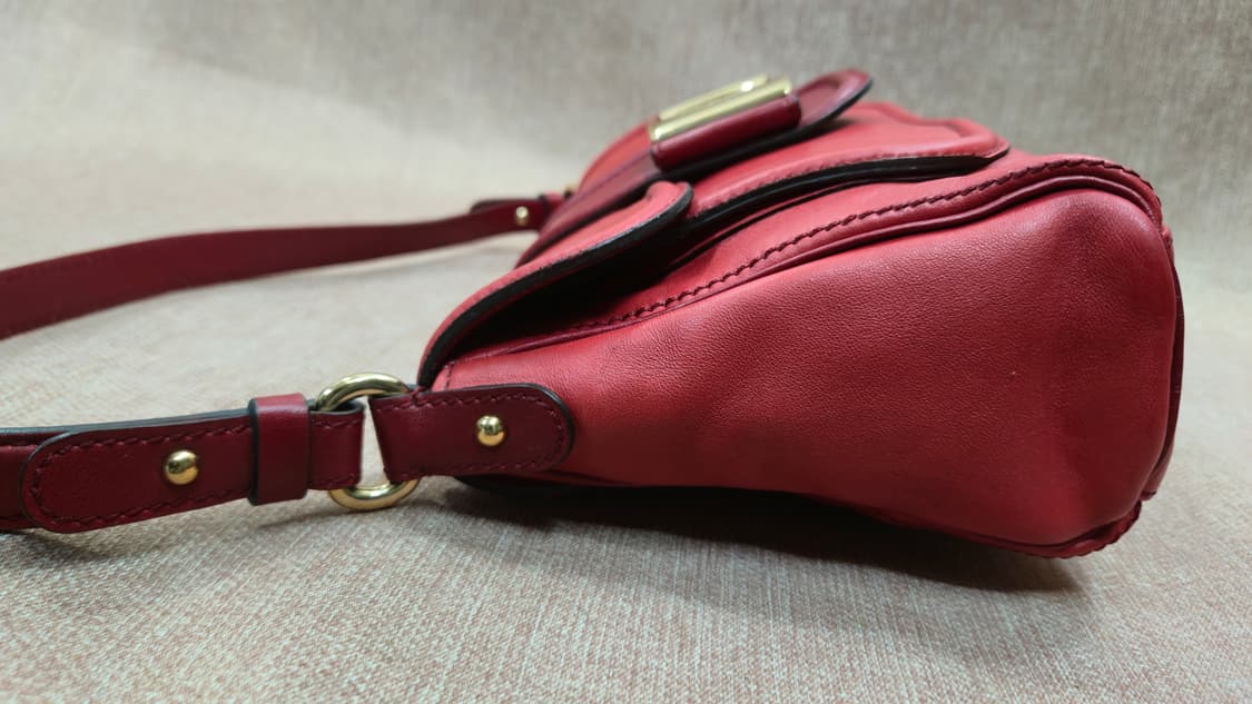 살바토레 페라가모 금장 빈티지 숄더백 레드  상품이미지6