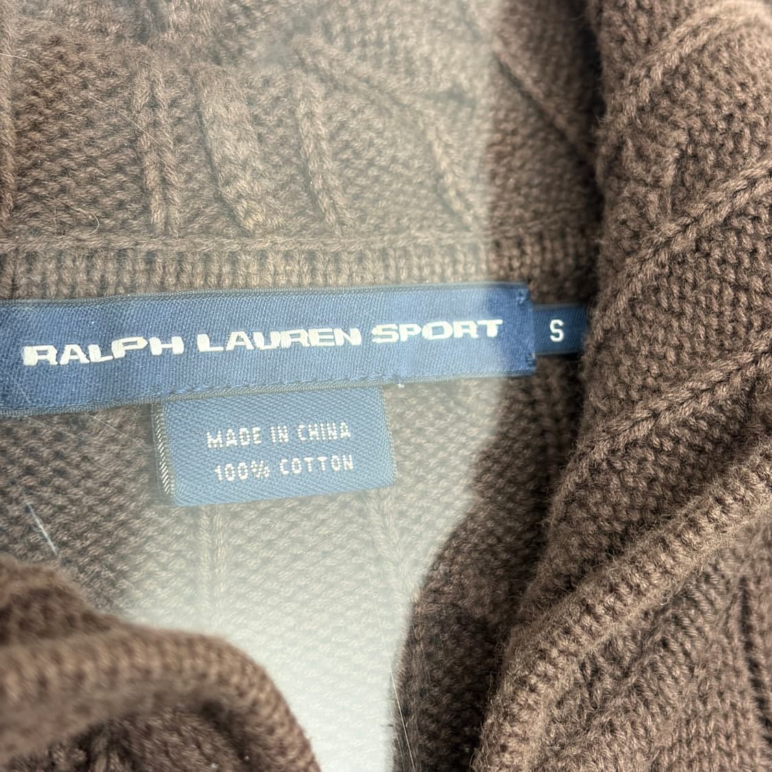 폴로 랄프로렌 후드 꽈배기 니트 집업 가디건 자켓 상품이미지3