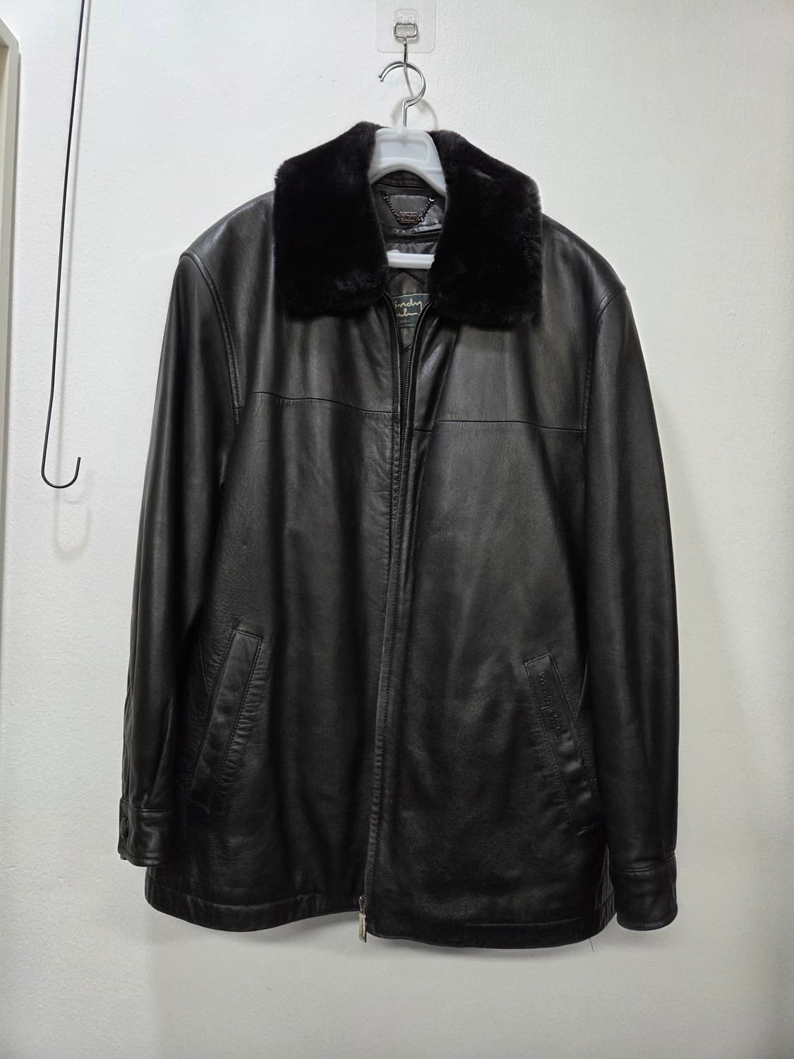 윈디크로드 양가죽재킷 봄버 점퍼 퍼카라 100사이즈 상품이미지1