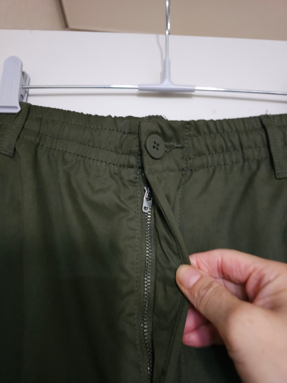 자라 카키색 카고 조거팬츠L 상품이미지4