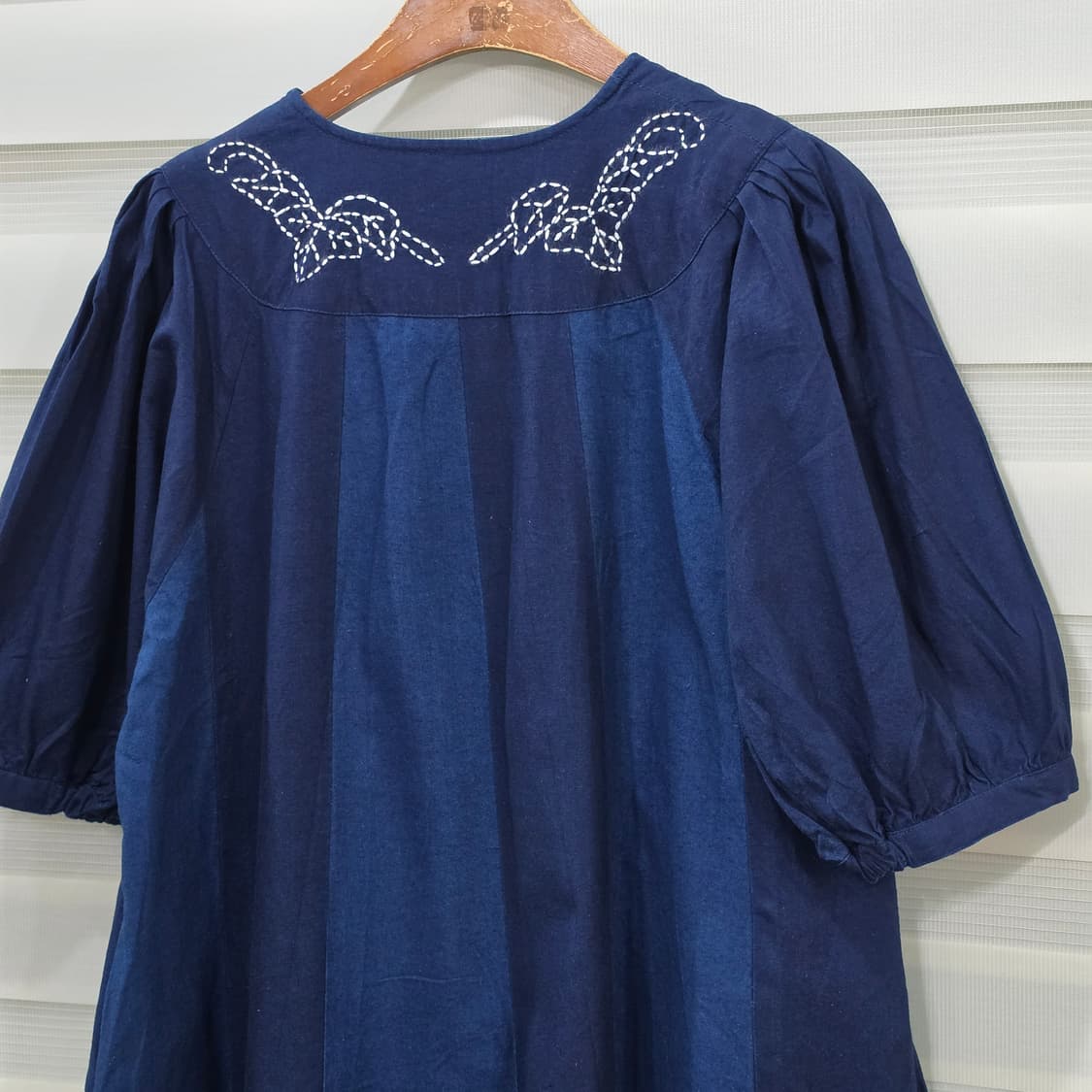 JAPAN 빈티지 인디고 반팔 원피스- 우먼프리 상품이미지9