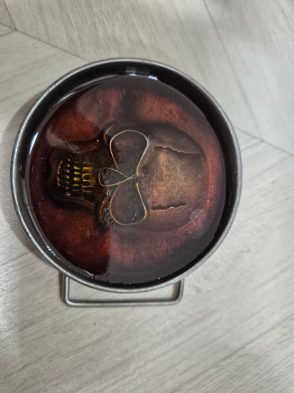 미사용 스컬 레진 합금 버클 상품이미지5