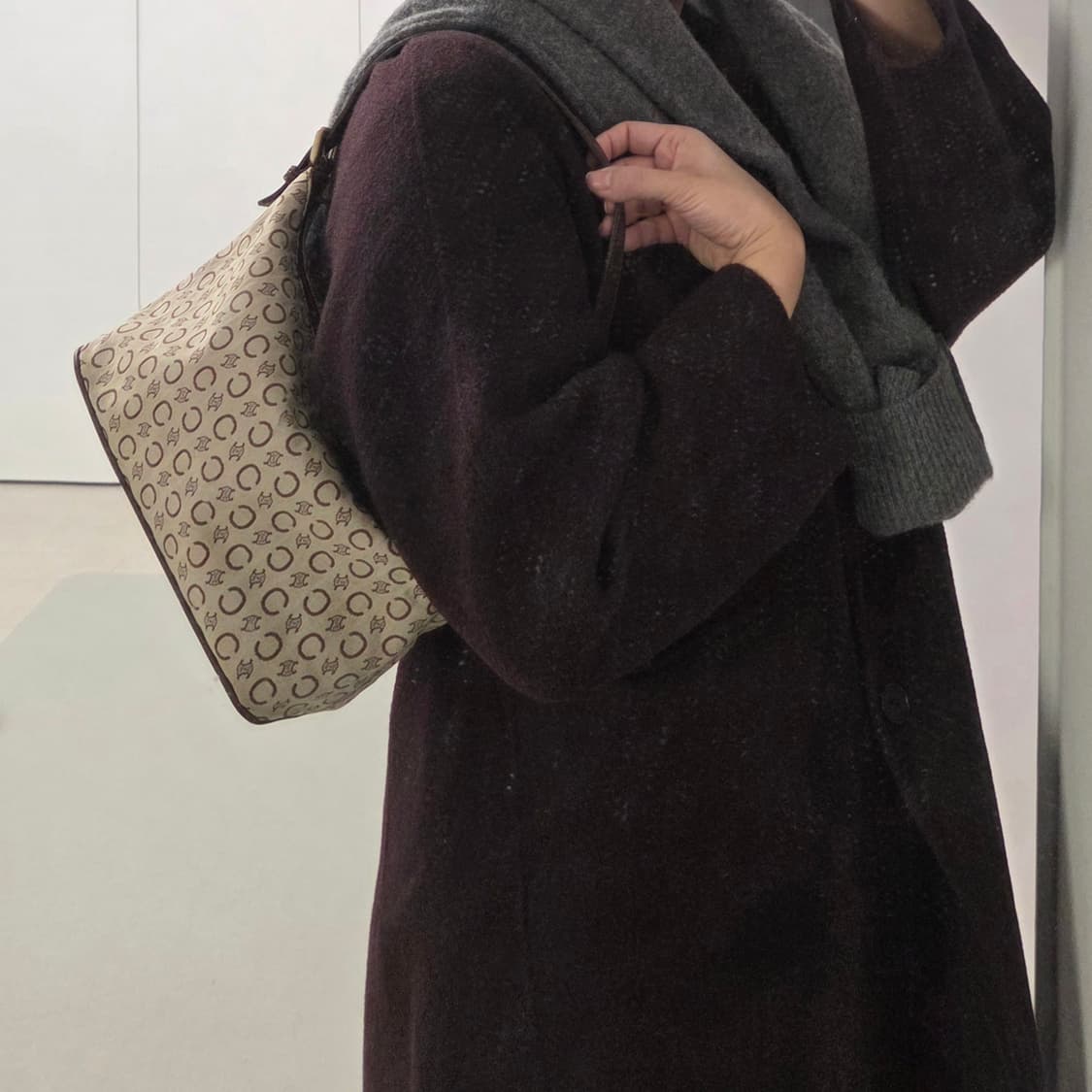 CELINE 셀린느 정품 C마카담 빈티지 캔버스 패브릭 숄더백 토트백 상품이미지10