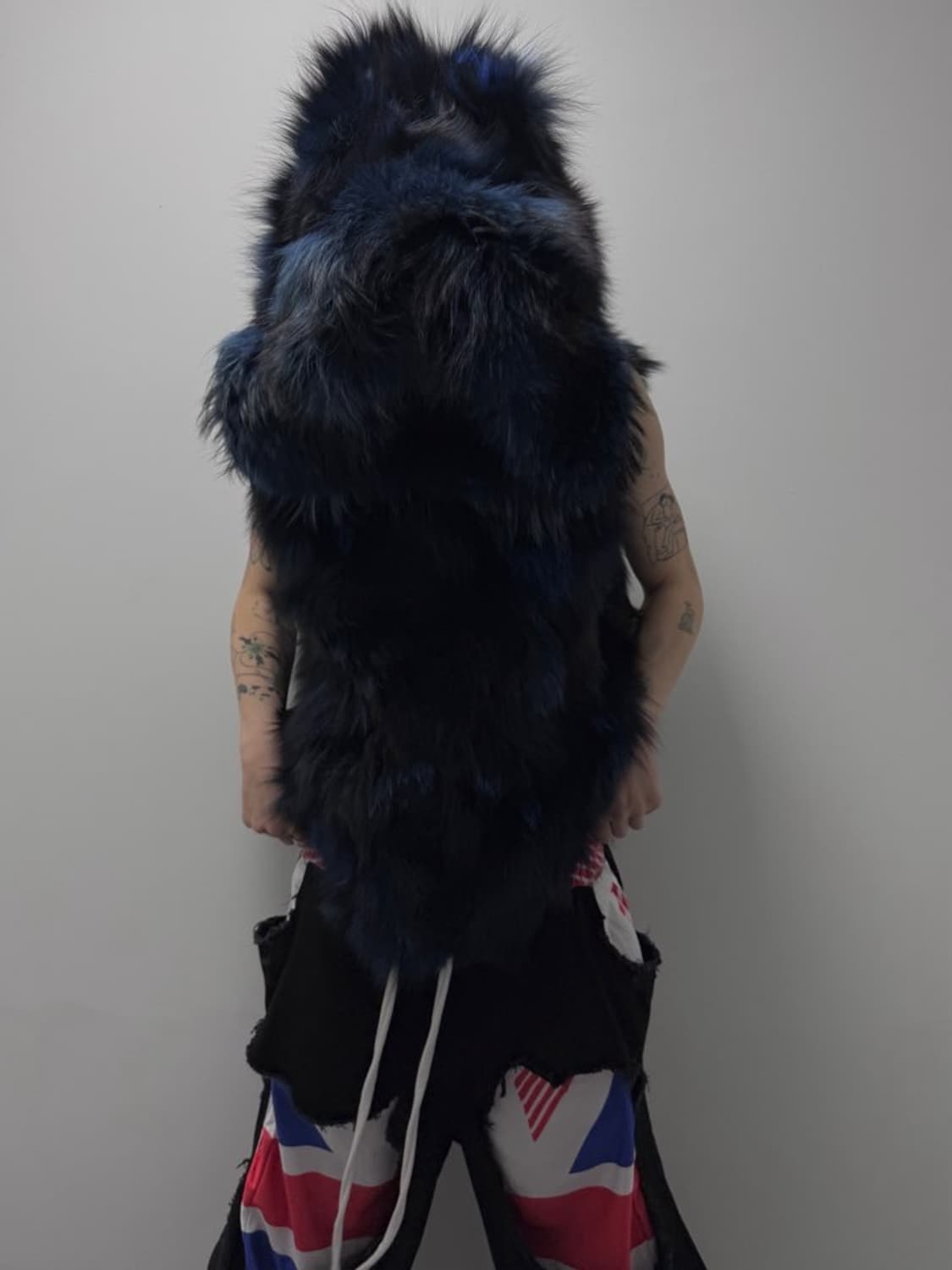 VTG FOX & RACCOON FUR HOOD VEST 상품이미지1