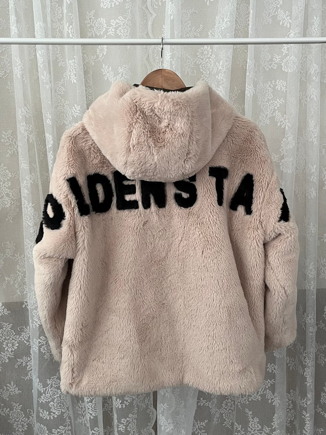 S) NBA 리버시블 퍼 자켓 카키 상품이미지5