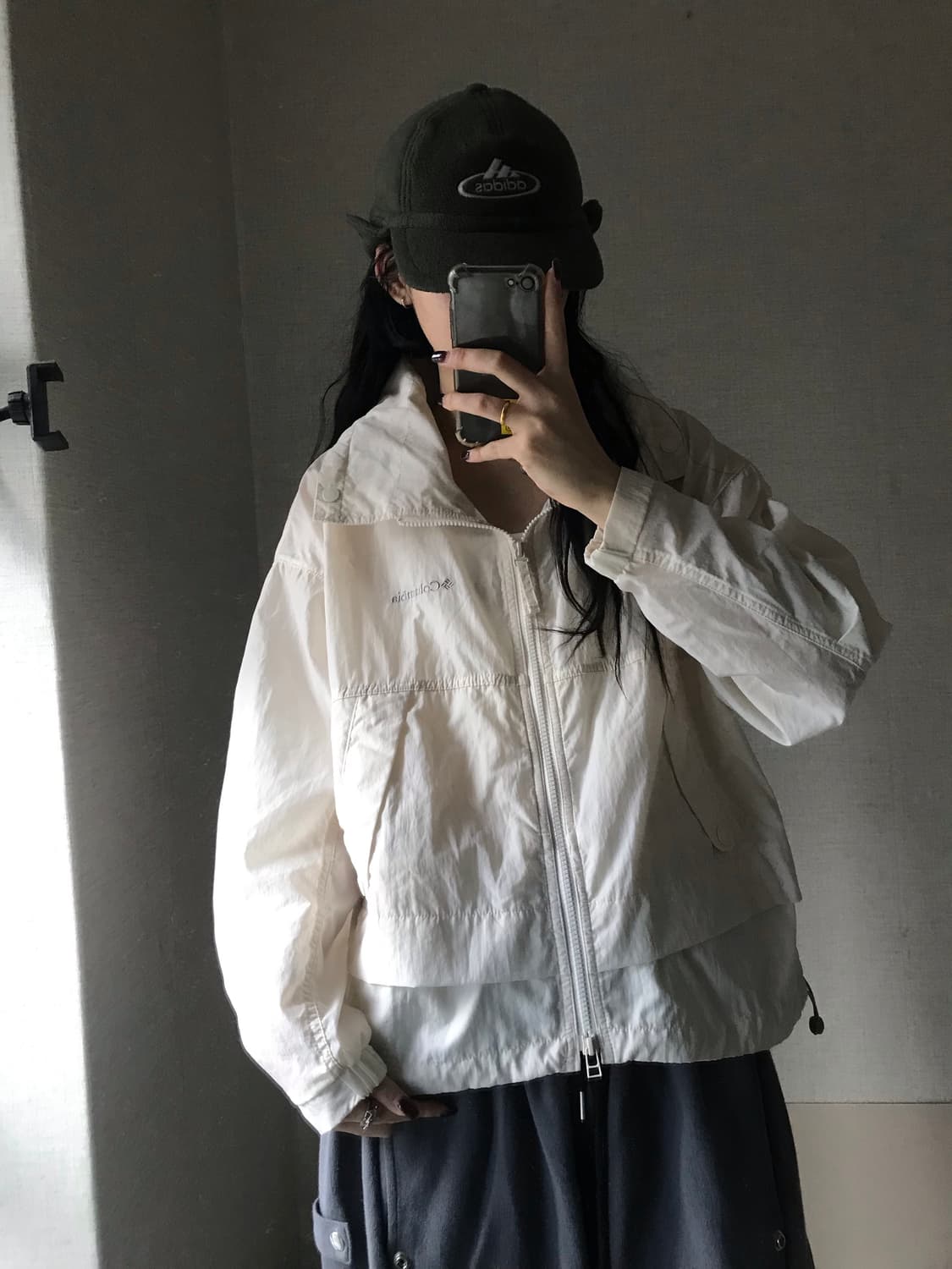 콜롬비아 아이보리 바람막이 상품이미지5