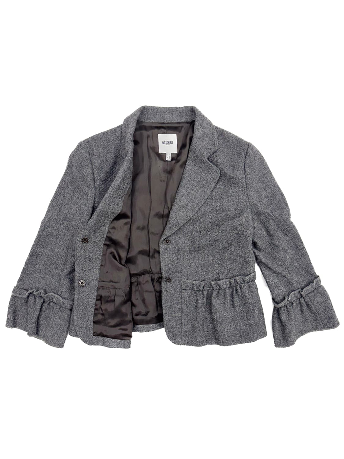 Moschino Grey Ruffle Wool Blazer/ 40 상품이미지3