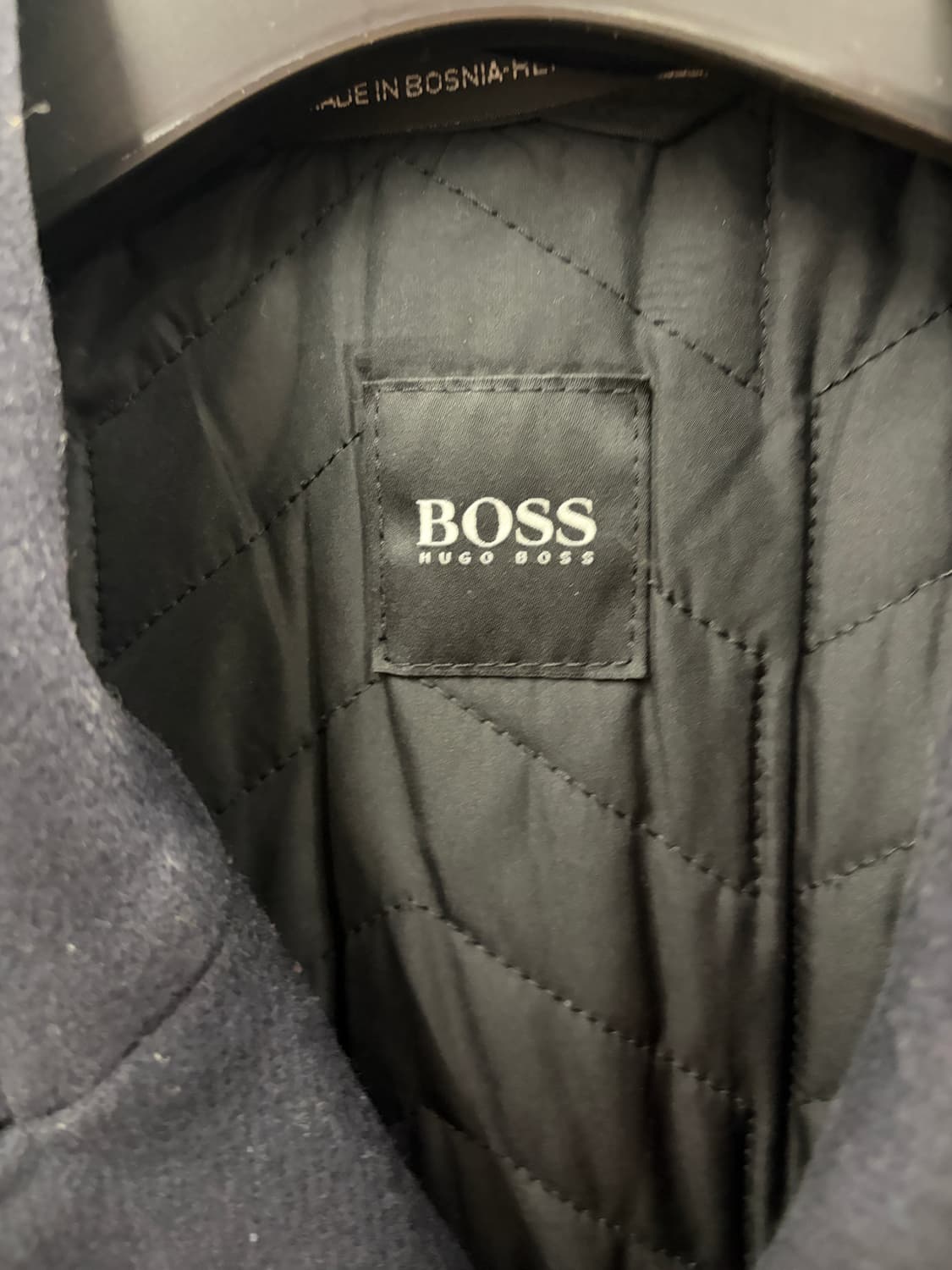 BOSS 더블 브레스티드 울 피코트 네이비 40R 상품이미지4